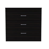 Melia Three Drawer Dresser, Superior Top, Metal Hardware -Black B20092095