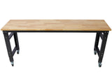 Workbench - 60" Wide Rolling Workbenches for Garage - Adjustable Height, Workshop Tool Bench, Metal W465P191442