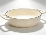Cast iron 6QT cooking pot - ceramic white - comes with two silicone gloves - Enamel pot 98601897