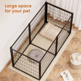 ZNTS Dog Crate 63" Dog Kennel for Small Medium Dogs, Puppy Dog Playpen with Top, Pet Cage, Indoor, W1162P245312