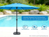 24 lb. Square Patio Umbrella Base Outdoor Umbrella Stand for Use with Patio Table in Black 23490773