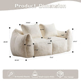 Giant Bean Bag Couch for Adults, Ultra Soft Fluffy Loveseat Bean Bag Sofa, Oversized Chase Lounge 23011521