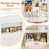 Kids 3-Tier Bookshelf & Toy Storage - Open Compartment Hidden Back Space, 24.5"x14"x31.5" 12287368