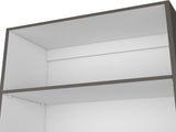 Vinton 4-Tier Bookcase with Modern Storage for Books and Decor, Matt Gray / White B097P167417