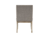 Set of 2 Side Chairs Upholstered Backrest Seat Nailhead Trim Brown Gray Finish Dining Furniture B011P239562