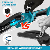 ZNTS Mini Chainsaw,Portable Electric Chainsaw Cordless,Battery Powered,Small Powered Handheld Chain Saw 61962903