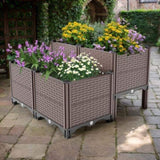 31.5x31.5x19.6in Raised Garden Beds Outdoor, Polypropylene Planter Boxes Outdoor for Vegetables, 70829699