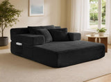 Chaise Lounge Chair, 2 in 1 Boneless Chaise Lounge Indoor, Upholstered Sleeper Chair Converts to W6506P557510