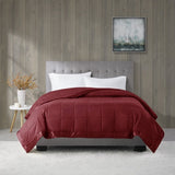 Lightweight Down Alternative Blanket with Satin Trim B03598534