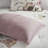 8 Piece Cotton Printed Comforter Set Blush Queen B03597100