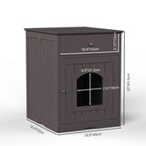 Wooden Pet House Cat Litter Box Enclosure with Drawer, Side Table, Indoor Pet Crate, Cat Home 42803098