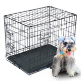 ZNTS 24" Pet Kennel Cat Dog Folding Steel Crate Animal Playpen Wire Metal 32589863