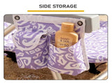 1 PCS Aluminum Beach Chair, 8.5 Inch Seat Height Purple Tribal Pattern, Adjustable Folding Chair 27973708