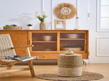(SKU25251298Ottoman Poof, Natural Seagrass Poufs, Hand Weave Round Footstool, Pouffe Accent 74315377