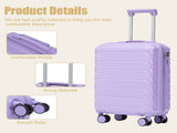 20 Inch ABS Hard Shell Travel Checked Luggage - Scratch Resistant Surface Four Multi-Directional W2787P500236