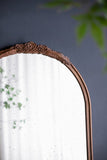 30" x 65" Hand Carved Rose Antique Mirror Frame, Large Arch Mirror Wall Decor for Living Room, W2078126749