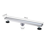24 Inches Linear Shower Drain, Included Hair Strainer and Leveling Feet W2287P149010