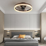 ZNTS Ceiling Fans with Lights, Minimalist Ring Led Chandelier Fan with Remote Control Modern Ceiling Lamp W1340121803