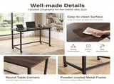 Mobile Side Table Rolling Laptop Desk Cart With Tablet Slot and Wheels, Rolling Desk for Living Room 55956853