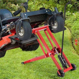 Hydraulic lawn mower jack is used for tractors and lawn mowers 59279600