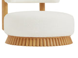 Modern 27.5" W Farmhouse Armless Chair, Wooden Base Featuring Thatched Roof Rod Design, Cozy 11392088