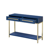 TREXM Entryway Table, Console Table with Two Drawers, Retro Hallway Table with Striking Geometric N715P227910M