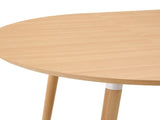 With a clever retractable mechanism, the Wood Grain MDF table top and light wood legs and has a W2920P420922