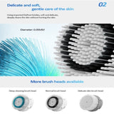 Facial Cleansing Brush, Sonic Facial Brush with 3 Brush Heads for Daily Skin Care, Rechargeable and 28752167