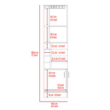 Corner bar cabinet 71" H, with two shelves at the top, 1 glass holder, 8 exterior bottle racks, 1 B097132993