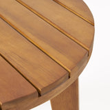 Outdoor 16" Acacia Wood Side Table, Teak Finish 62266.00