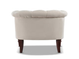 Katherine Tufted Accent Chair, Sky Neutral Beige Polyester B2719P238177
