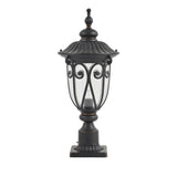 1-pack Vintage Black Outdoor Post Lantern - Waterproof Aluminum Lamp Post Light with Bubble Glass, W1340P239409
