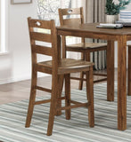 Counter Height 5pc Dining Set Walnut Finish Table and 4 Counter Height Chairs Wooden Kitchen Dining B011P168514
