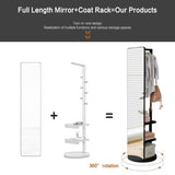 Full-length mirror solid wood rubber wood glass, 65.7*17.7in Large mirror W2987P225478