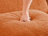 Ottoman Teddy Fabric-Orange W714P357251