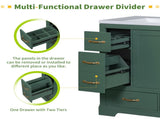 36" Bathroom Vanity without Sink, Cabinet Base Only, Six Drawers, Multi-Functional Drawer Divider, WF307973AAF