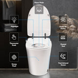 ZNTS Luxury Smart Toilet with Dryer and warm water, Elongated Bidet Toilet with Heated Seat, with Remote WF314235AAA