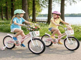 18 Inch Kids Bike for 4-8 Years Old Girls, Dual Brake Kids Bicycle with Training Wheels & Kickstand, 55576126
