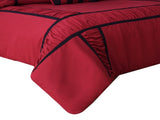 7 Piece Comforter Set Microfiber Ruffle and Patchwork Bedding set 25335050