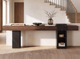 71" Console Table, Narrow Entryway Table with Storage, Walnut B2764P619082
