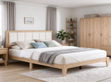 Full Bed Frame with Headboard, Platform Bed with Wooden Slats, No Box Spring Needed, Easy 01947303