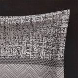 7 Piece Jacquard Comforter Set Grey/Taupe Queen B03596938