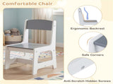 Kids Art Table & Chair Set with Replaceable Paper Roll, Large Storage Toddler Activity Desk 49561871