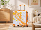 20 Inch PC Spinner Wheel Luggage, Carry on Suitcase, With Printed pattern and Combination Lock W2787P487169