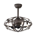 Best sells Modern Enclosed Fan Indoor with Remote Control and Bladeless Rust Red Industrial W159268333