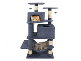 57" Multi-Level Cat Tree for Multi-Cat Households, 2 Condos & Hammock with Sisal Scratching 93262124