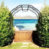 Metal Garden W74.4'' x H98.4'' Garden Arbor Trellis Climbing Plants Support Rose Outdoor W1586P268772