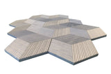 Hexagon natural marble tile, Carrara Gray marble, natural stone, for wall, OL textured finished, 3D W1696P262339
