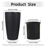 Indoor/Outdoor Modern The appearance is made of imitation rattan Design Planter,22.5 inch Black W2885P253132