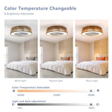 (Same as W1340137055/L10003) Bohemian style LED Dimmable Ceiling Light With Built-In Fan - Remote W1340P209774